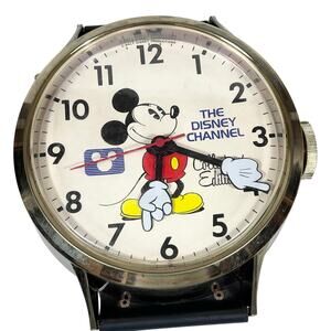 Walt Disney Japan Mickey Mouse Giant Wristwatch Wall Clock Gold Case Not Working